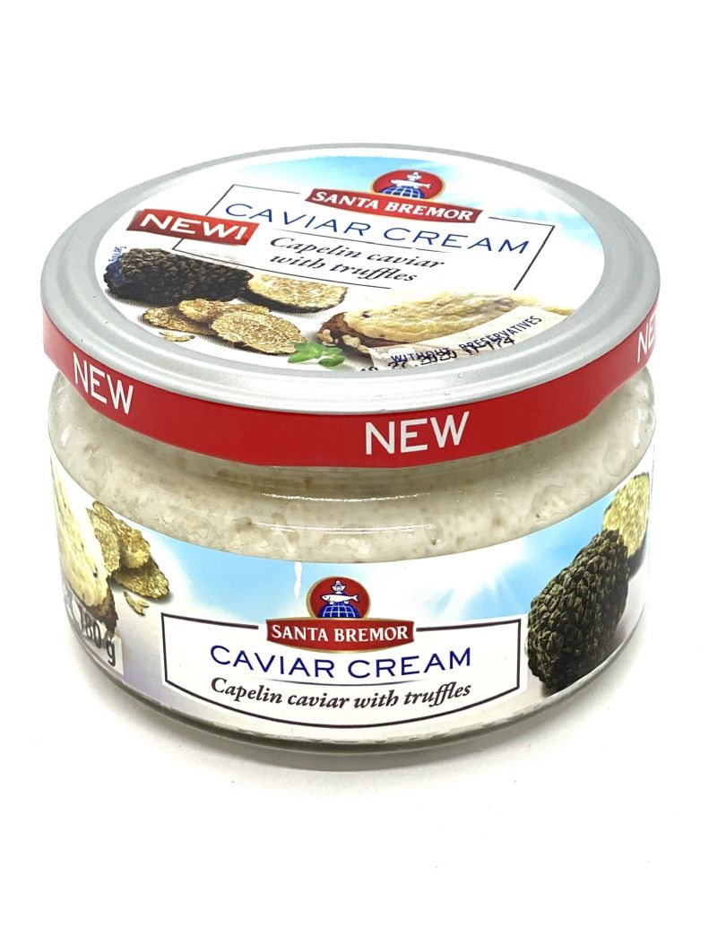 Prepackaged Deli Caviar Spread Taramasalata Capelin Caviar Cream With Truffles 180g